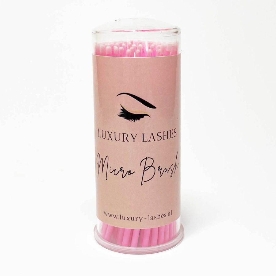 Wimperextensions Microbrushes Refill verpakking vooraanzicht (applicators voor wimperextensions) - Luxury Lashes